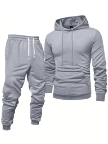 VIHE [6-Piece Set] Men's Fall & Winter Casual Sport Hoodie And Jogger 6-Piece Set – 3 Hoodies (Black, Gray, Red) + 3 Sweatpants With Drawstring Waist, Soft Fleece-Lined Warm Tracksuit For Daily Wear, Lounging, Workouts, Outdoor Adventures, And All-Day Comfortable Stylish Outfits - 彩色 - 查看 3