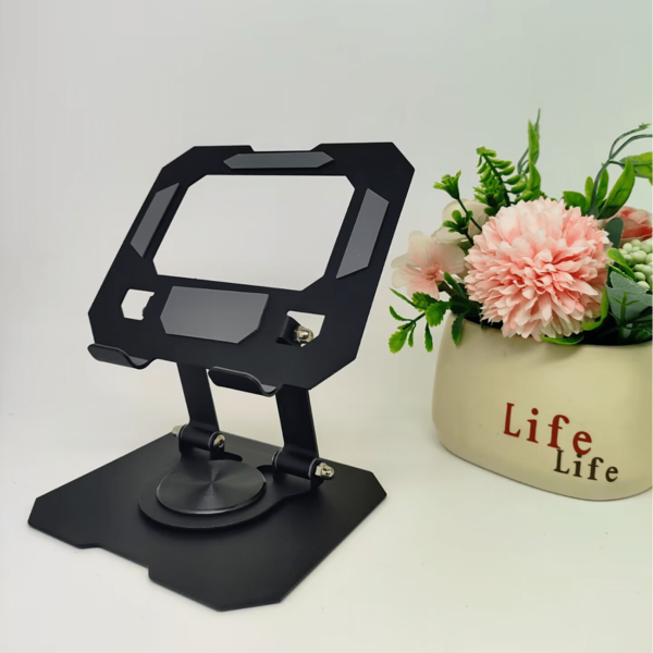 360 Degree Rotatable All-Metal Foldable Tablet Stand, Compatible With IPad, Desk Mounted Slouchy Phone/Tablet Holder