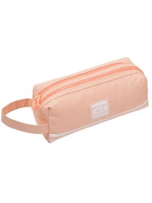 1pc Large Capacity Pen Bag - Large-Sized Pen Bag - Durable Oxford Material - Zipper Opening - Double-Layer Label - Suitable For School, Office, Study And Work - Multicolor - View 11