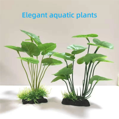 Realistic Artificial Aquarium Plants, Decorative Aquarium Water Grass, Suitable For Fish Tanks And Amphibian Habitats