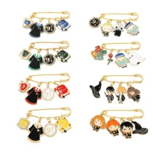 1PC/3PCS Harry Potter Cartoon Bag Hanging Decoration Acrylic Key Chain Magic School Collection Metal Badge Accessories Enamel Pin Brooch Bag Charm Exquisite Oil-Dripping Craft Vivid Theme Designs For Handbags Outfits Durable Decor Perfect Gift - Multicolor - View 6