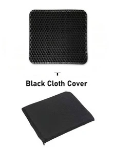 Husă de pernă de scaun cu gel, design gros și respirabil cu fagure de miere, absorbție a presiunii, pernă de scaun de birou dublu groasă, pernă de scaun pentru scaune de birou, potrivită pentru scaune de birou, acasă, mașini și scaune cu rotile