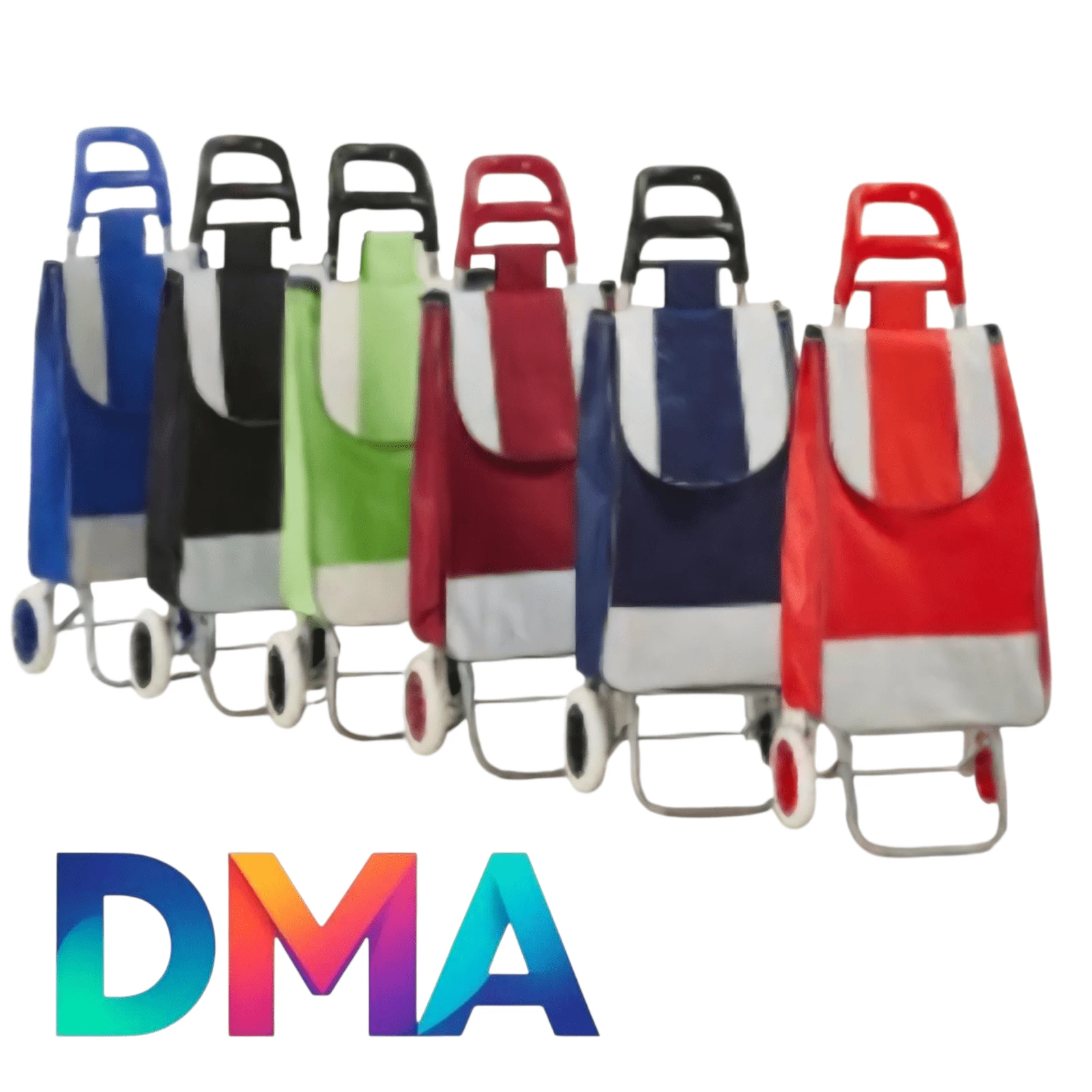 Carrito de compras plegable con 2 ruedas carrito de compras con bolsa desmontable carrito de compras con ruedas grande liviano utilitario carrito de compras diagonal carrito de compras portátil - Multicolor - Ver 1