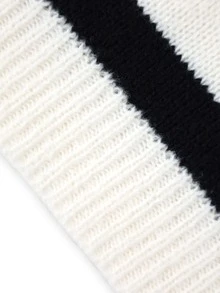 1pc Teen Boys Fashion Versatile Color Block Patchwork Zip-Up Pullover Sweater Knit Top For Spring, Autumn, Winter, Back To School - White - View 5