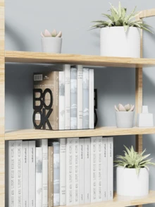 2 Sets Of BOOK Metal Bookshelves, Office Desktop Bookshelves, Retro Minimalist Book Racks, Home Living Room And Office Bookshelf Decorations, Reading Aids, Book Material Storage Racks, Christmas And Valentine's Day Return To School Gifts, Study Supplies, Student Gifts, Book Stands (Black, White, Red)