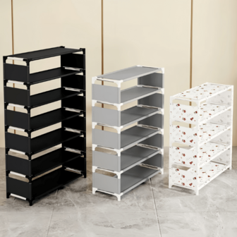1PC3~7-Story Shoe Rack, Multi-Layer Assembly, Simple Storage Rack, Dustproof Storage At Home Entrance, Shoe Cabinet, Dormitory Rental Room, Space Saving, Economical Storage Rack
