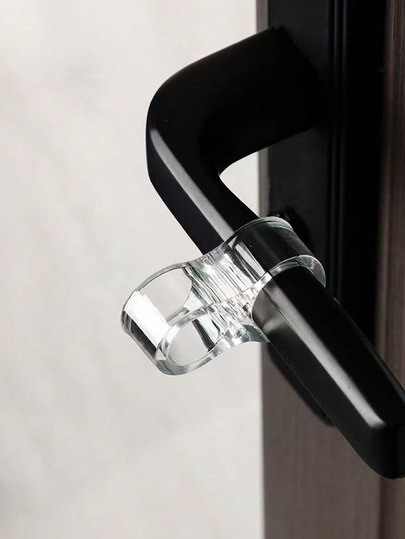 1/6pcs Door Handle Anti-Collision Ring, Door Rear Wall Anti-Collision Silent Buffer, Transparent Door Stop, Door Handle Protector (Two Colors Available)
