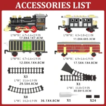 Classic Electric Train Track - Christmas Train Music Light Track Set - With Lights, Sounds, Classic Christmas Train Set, Suitable For 3-8 Year Old Children Model Train Set, Christmas Gift Toy - Multicolor - View 7