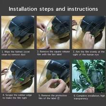 1pc Motorcycle Helmet Anti-Fog Anti-Rain Film - Long-Lasting Protection To Maintain Clear Vision In Rain, Transparent Riding Goggles, Durable Clear Film, Suitable For Outdoor Enthusiasts - Multicolor - View 5