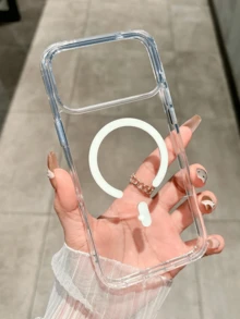 豪华磁吸充电壳适用于 17 16 15 14 13 12 11 Pro Plus Max Air XSmax XR X/Xs 7/8 Plus 7/8 超透明亚克力超薄外壳