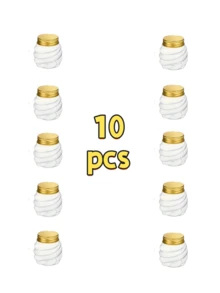 6pcs/10pcs/20pcs 2oz Honeycomb Plastic Jars With Gold Lids, Mini Honey Pots, Wide Mouth Spice Jars, Suitable For Party, Wedding, Gift Box, DIY Gifts, Jelly, Vanilla, Jam, Candy, Plastic Bottles, Best For Christmas, New Year - Multicolor - View 9