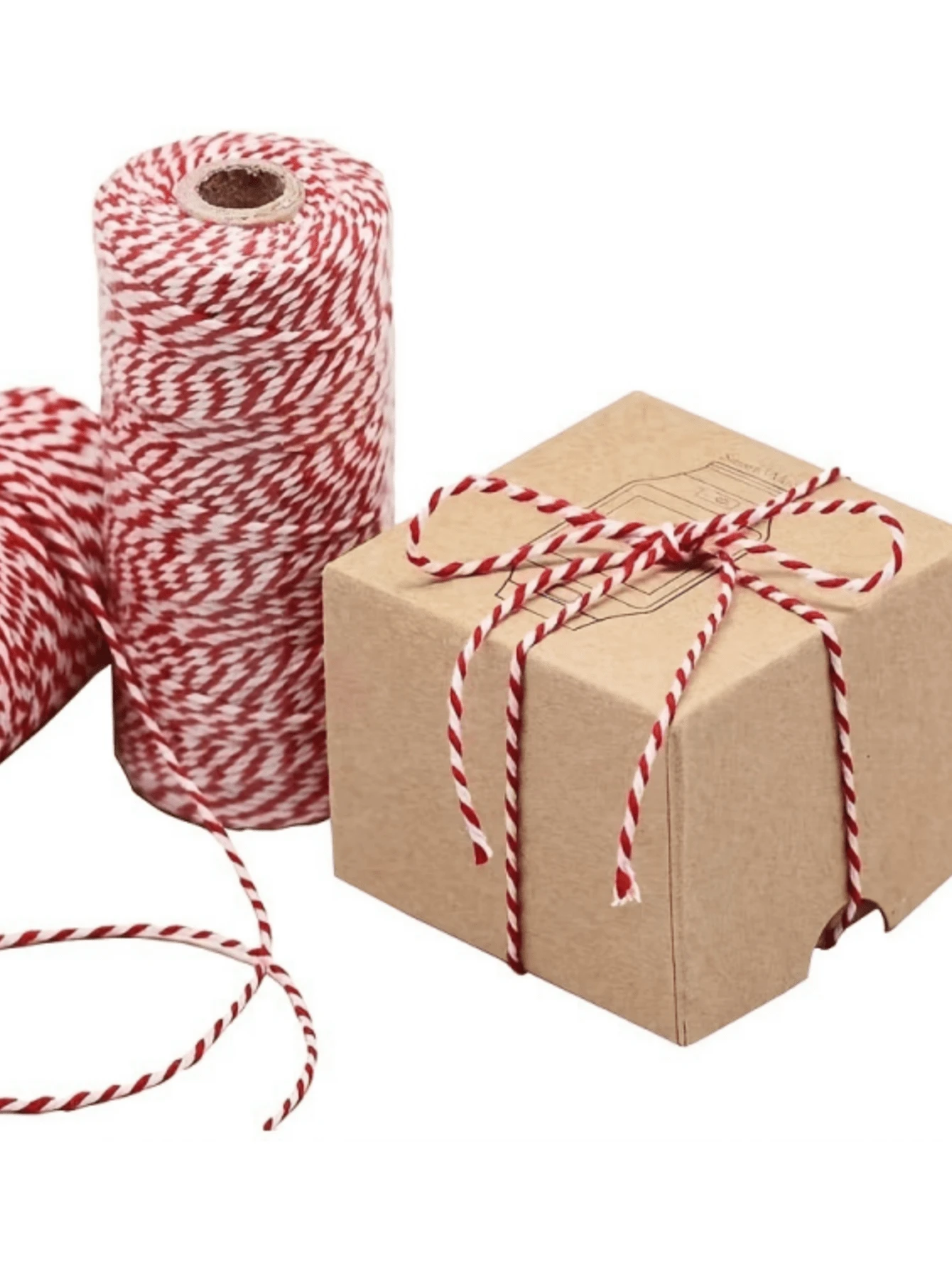 1pc Christmas Packaging Rope, Used For Gift Wrapping Decoration Items, 3-Color Colorful Hemp Rope Gift Wrapping Rope Christmas Bell Decoration - Multicolor - View 1