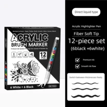 12/84 Colors Acrylic Paint Markers Set, Quick Drying & Fade Resistant, Ideal For Painting, Illustration, Crafts, Coloring Books, DIY Projects On Paper, Fabric, Wood, Stone, Plastic, Glass, Ceramic, Pumpkin, Metal, Suitable For Students & Adults, Also A Great Gift For Easter, Thanksgiving, Halloween, Christmas - Multicolor - View 15