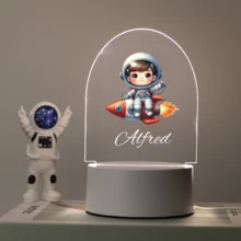 1pc Custom Cartoon Cape Boy 3D Led Night Light, Custom Super Hero, Custom Car, Custom Giant Wheel 3D Led Night Lamp, Color Changing Bedroom Manga Anime Figure Night Lights Gift,Christmas Gift Supplies