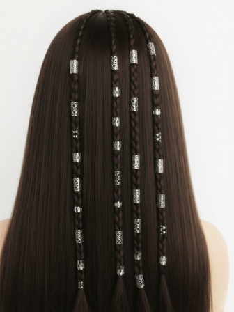 50颗波西米亚复古风格编织发珠：打造女神发型的发饰，全球复古风格