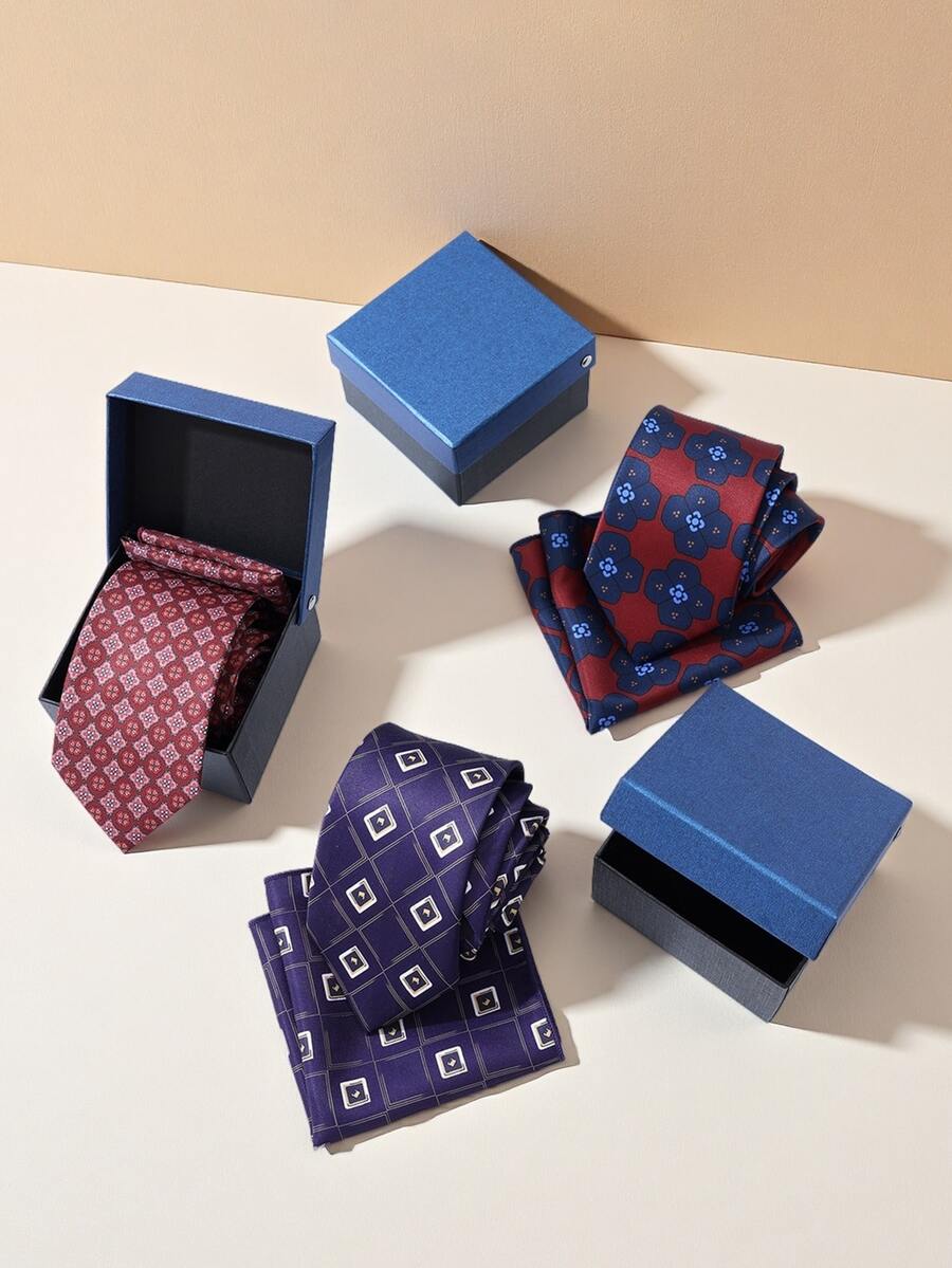 1 Juego de Caja de Regalo de Corbata para Hombre, Adecuada para Uso Diario, Casual y Formal.
