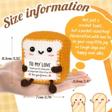 1-4pcs Handmade Crochet Desktop Decor Figurines, Funny Sci-Fi Character Dolls, Cartoon Style, Great Birthday Gift For Best Friends, Sisters, Girlfriends, Moms, Grandmas, Unisex, Coworkernal Support, Positive Vibes, Party, Halloween, Thanksgiving, Christmas, Appreciation, Plush Toys, Room, Bedroom, Desktop, Small Gifts, Souvenirs