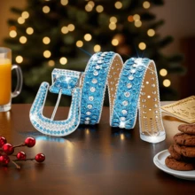 Unisex Fashion Versatile Waist Belt, Punk Rock Style Rhinestone Studded Waist Belt, Suitable For Men And Women, Party And Occasions