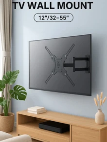 1 Piece TV Monitor Stand For 17 To 55 Inch Screens Max 25kg - Black - View 3