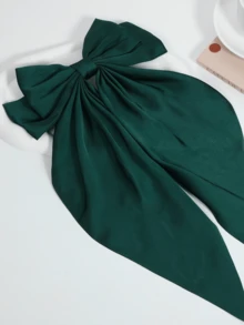 Bộ 1/5/10/20 chiếc kẹp tóc nơ cỡ lớn, phụ kiện tóc màu xanh lá cây thanh lịch và dễ thương, phù hợp cho sử dụng hàng ngày, dự tiệc, quà tặng Giáng sinh. - Màu xanh lá cây đậm - Xem 9