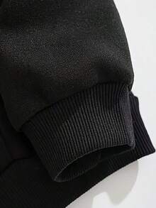 Men's Casual Long Sleeve Round Neck Pullover Sweatshirt For Fall And Winter Spider Web Graphic Print Oversized Streetwear Sweatshirt Black Cotton Blend Comfortable Fashion Sweater For Men - màu đen - Xem 6