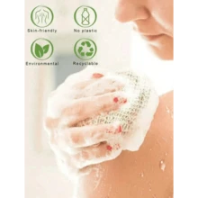 1Pcs Reusable Exfoliating Soap Saver Pouch, Sisal Soap Bag With Drawstring, Soap Saver Bag, Knotted Shower Soap Bag For Foaming And Drying, Body Scrubber, Back Scrubber Skin Smoother For Exfoliating Dirt And Dead Skin, Body Cleaning Tools, Bathroom Supplies, Bathroom Accessories Home Bathroom Decor Summer