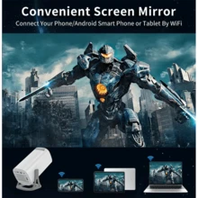 BOSSNEY Proyector para juegos 2 en 1, miniproyector Wifi, proyector láser HD inteligente de 720p, cine en casa,incluye controlador de juegos. - Tipo de Enchufe A USA (110-127V) - Ver 6