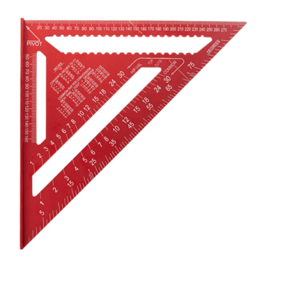 7 Zoll Aluminium-Legierung Dreiecklineal, verstärkter 90 Grad Winkel, multifunktionales Dreieck-Werkzeug für Holzbearbeitung und Zeichnen, präzise Winkelmaße