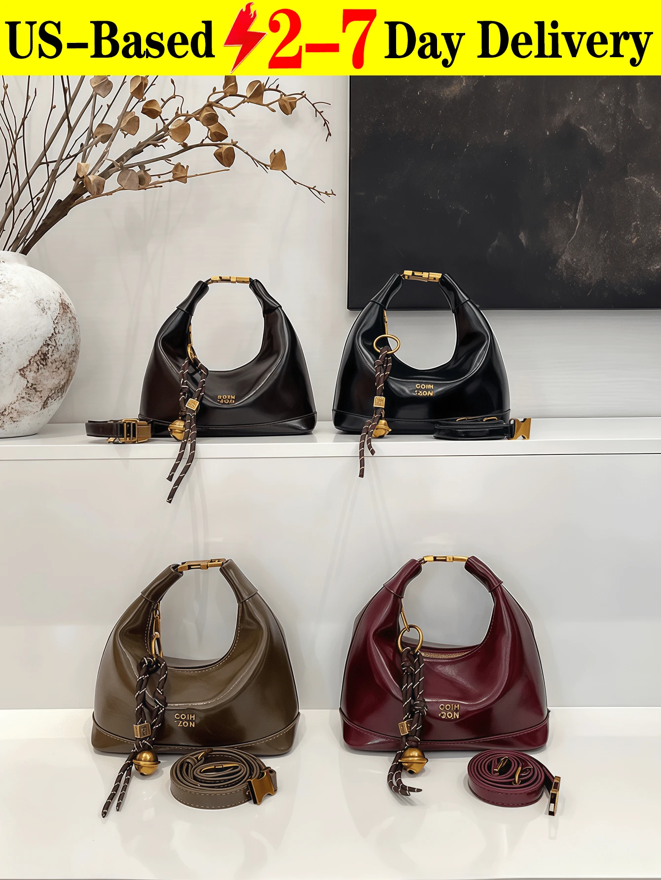 Chic Crossbody Bag Tailored For Women, Crescent - Shaped Shoulder Tote Featuring A Detachable Strap-Boasts Ample Space To Hold Daily Essentials Like Phones, Wallets, And Cosmetics, Perfectly Suited For Various Occasions Including Travel, Romantic Dates, Office Work, Relaxing Holidays, Lively Parties, And Leisurely Shopping Trips - 彩色 - 查看 1