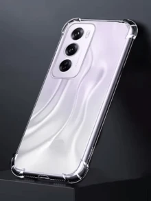 Transparent Phone Case Suitable For Oppo And Realme Phones, Soft TPU Silicone Material, Clear Back Cover With Air Cushion Shock-Absorbing Bumper, Flexible Silicone Soft Case For Realme Phones - Clear - View 2