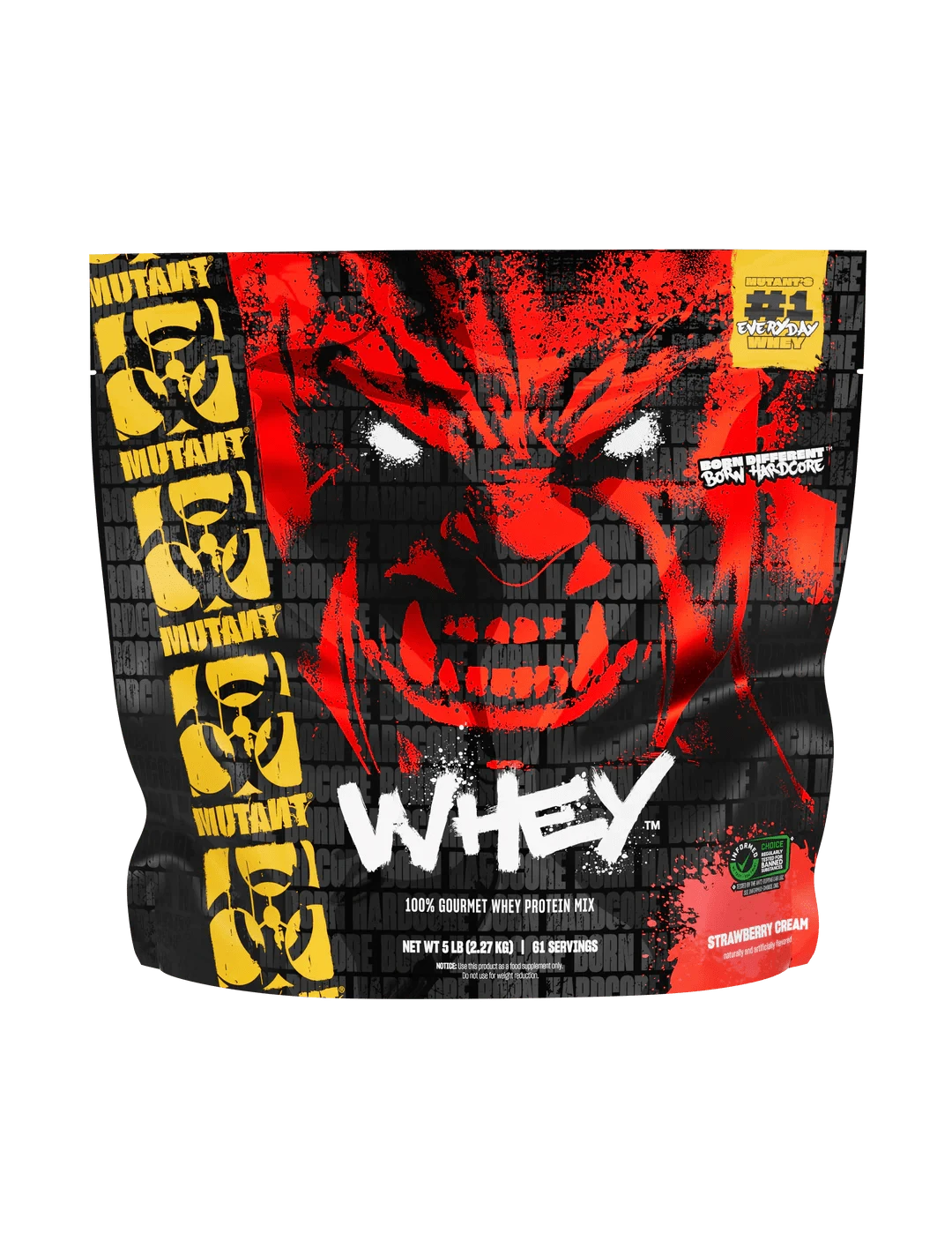 MuscleMeds MUTANT Mutant Whey proteína 100% whey 5 LB, suplemento alimenticio deportivo para músculo, ideal para recuperación y crecimiento muscular, fórmula avanzada sabor vainilla, recomendada para entrenamiento fitness, suplemento alto en proteínas, calidad internacional - FRESAS CREMOSAS - Ver 1