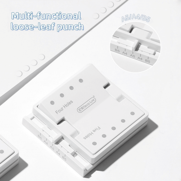 1 pezzo Perforatore manuale a 4/5 fori, perforatore per quaderni e fogli, macchina per la foratura portatile fai-da-te - adatto per uso scolastico, ufficio e domestico, senza elettricità richiesta