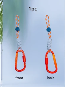 1pc Multifunctional Outdoor Camping Accessory - Woven Paracord Keychain Strap, Anti-Lost Strap With Water Bottle Hook, Multipurpose Backpack Clip, Suitable For Outdoor Essentials, Camping Gear, Lightweight Accessory, Hiking, Camping, Cycling - Heavy-Duty Outdoor Backpack Attachment For Water Bottle, Keys, Tools, Gear - Safety Cord Organizer, Compact Design, Reinforced Structure, Carabiner Christmas Gift