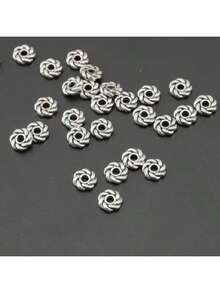 10/20/30/50 قطعة من القلم المخروطي المعدني الفضي القديم قياس 8 مم، حبات فواصل للمجوهرات صنع DIY إكسسوارات الشعر، قلائد، أساور، مستلزمات حرفية يدوية - متعدد الألوان - مشاهدة 11