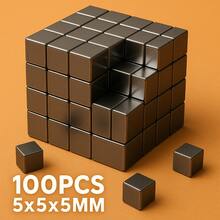 1 peça Ímã de Neodímio Quadrado de 24,5x24,5x24,5mm, Ímãs Super Poderosos Permanentes de Terra Rara para Casa, Escritório e Projetos Científicos.