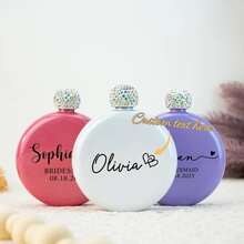 1pc Customized Bride/Bridesmaid Flask, Bachelorette Party Gift, Wedding Favor, Christmas Gift