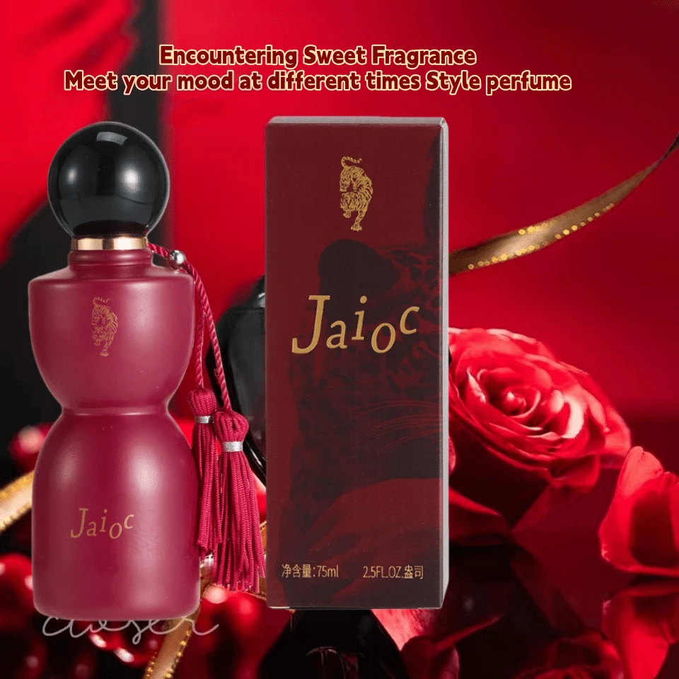 75ML Jaioc美豹完美红色邂逅 甜美香氛 持久留香 花香调 清爽温和香调 浪漫、温柔、成熟独特 满足你不同时期的心情 风格高贵独立香水 - 花卉印花 - 查看 1