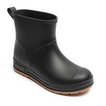 Comfortable Minimalist Mid-Calf Thick Sole Boots With Handle, Suitable For Commuting - Black 2782 - View 2