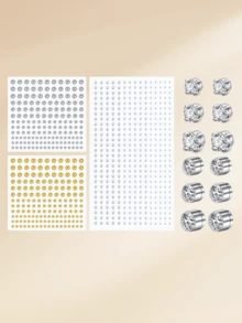 6 件装女士不锈钢假鼻环，非穿孔宝石水钻贴纸非穿孔鼻钉珠宝 4/5/6 毫米鼻环软骨耳钉耳环 - Fake Nose Stud - 查看 14