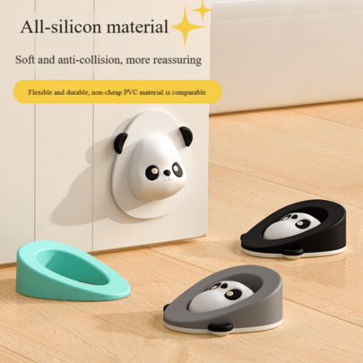 卡通硅胶门挡，家用门把手防撞贴，可拆卸两用门挡，门垫