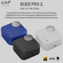 CMF By Nothing Buds Pro 2 Blue, Up To 43 Hours Of Music Playback, 5000Hz Frequency Range With Smart ANC, Dual Connection, Clear Voice Technology 2.0, Wind-Noise Reduction 2.0, Hi-RES Certified, 360° Cinematic Sound, Bluetooth 5.3, ChatGPT Integration, Fast Pair - Blue - View 2