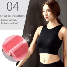 2pcs Women Sports Bra Strap + Black Arm Sleeves, Yoga Cropped Tank Top, Sports Bra, Shock-Absorbing Circular Bra, Fitness Strap - Multicolor - View 6