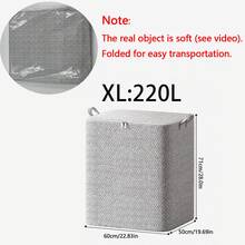 1 PIEZA Caja de almacenamiento de ropa portátil y eficiente de gran capacidad con tapas, cajas de almacenamiento de tela con tapas con cremallera y asas, organizadores de armario para ropa, juguetes, libros, resistente y ahorra espacio, decoración moderna para el hogar, cubos de almacenamiento plegables para estantería, sala de estar, dormitorio.