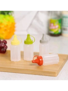 4 buc condimente cutie uz casnic transparent sos sticla stoarce sticla roșii salată sticla condimente sticla bucătărie condimente borcan PE sticlă de plastic