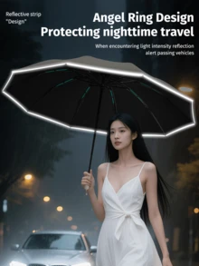 20 Ribs Extra-Large Windproof Automatic Umbrella - Durable, Portable, And Water-Resistant Folding Business Umbrella For Rain Or Shine - Ideal For Outdoor Activities And Daily Use (Fabric Cover, Ribbed Color, English Letter Pattern Design, Button Shape Color Can Be Freely Matched)