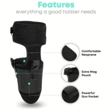 1-Piece Concealed Leg Holster - Adjustable Ankle Gun Holster With Strap For Compact Pistols - Tactical Hidden Carry Solution For Outdoor & Travel - Fall EDC Essential, Holiday Tactical Gift, Range Day Must-Have, Urban Carry Upgrade, Outdoor Adventure Gear - Multicolor - View 5