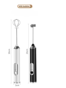 无绳电动打蛋器 小型家用电动搅拌机 黄油打发器 烘焙搅拌器 手动打蛋器 电动打蛋器 适用于饮料 牛奶 咖啡 蛋清 二合一
