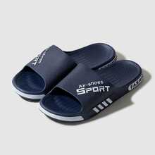 Comfortable Neutral PVC Soft-Sole Slippers - Casual Anti-Slip Sandals For Indoor, Outdoor, And Beach Use - Toe Design And Comfort Fit - Perfect For Summer Outdoor Activities And Indoor Leisure - 藏蓝色 - 查看 4