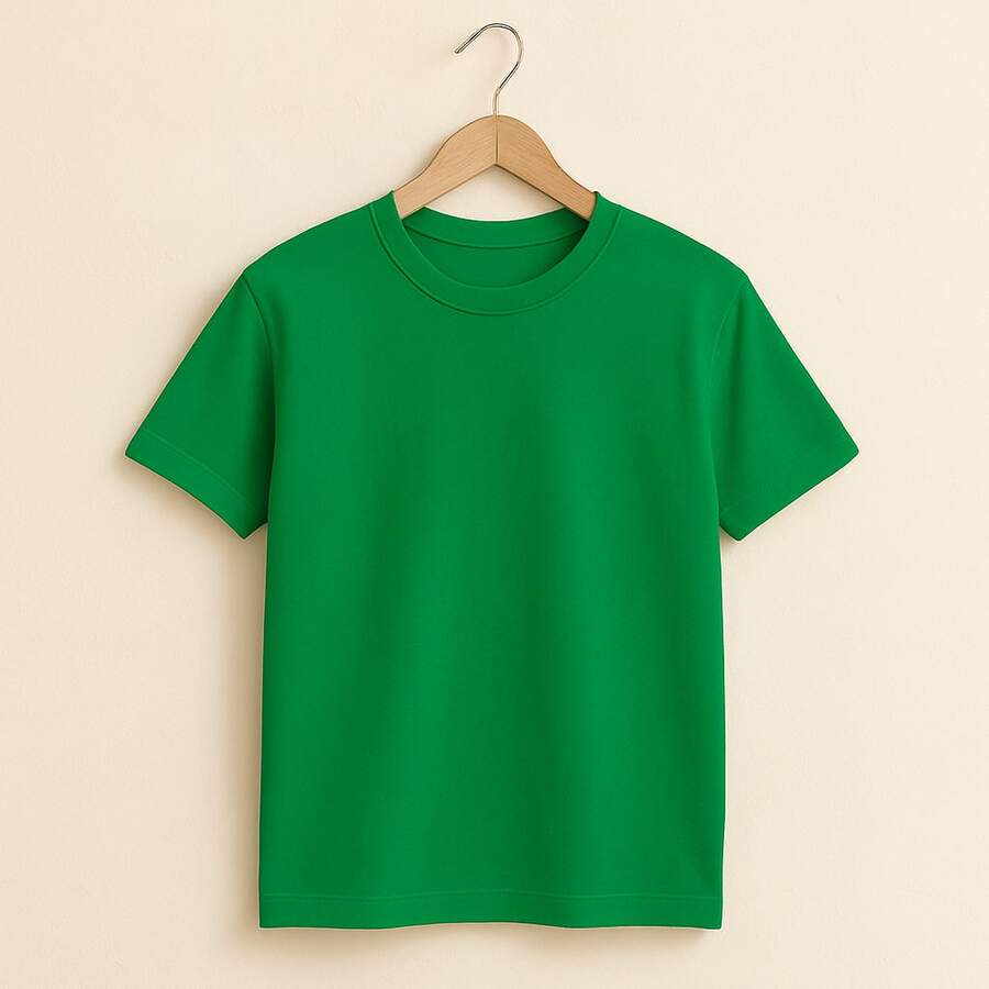 Basic T-Shirt Bright Colors 100% Cotton 30.1 Unisex - 綠旗 - 查看 1