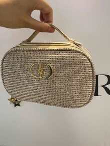 Christian Dior 2025限量版圣诞化妆包，闪耀金色编织纹理，散发迷人光泽，打造耀眼效果 - 金色 - 查看 10